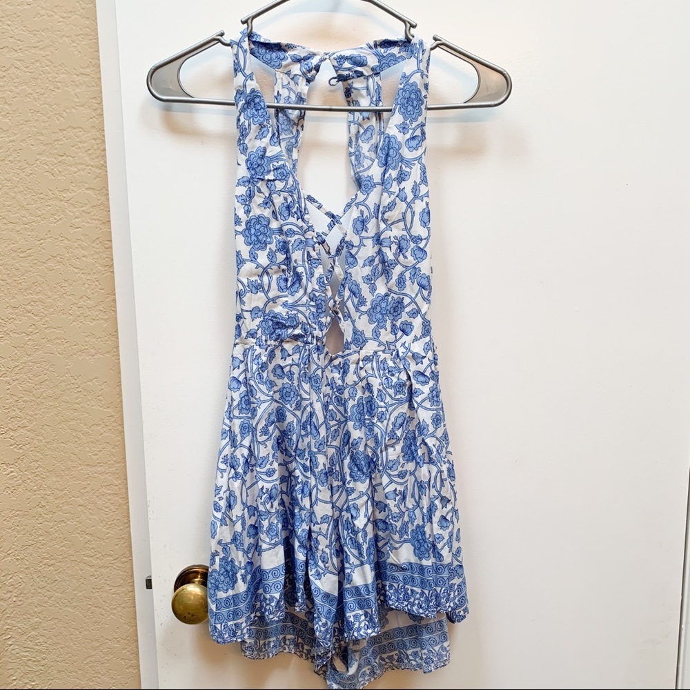 LF Lace-Up Romper